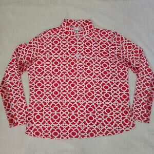 ICIKULS Women’s Polo Mesh Long Sleeve Top XXL 1/4 Zip Golf Tennis UPF50 Resort